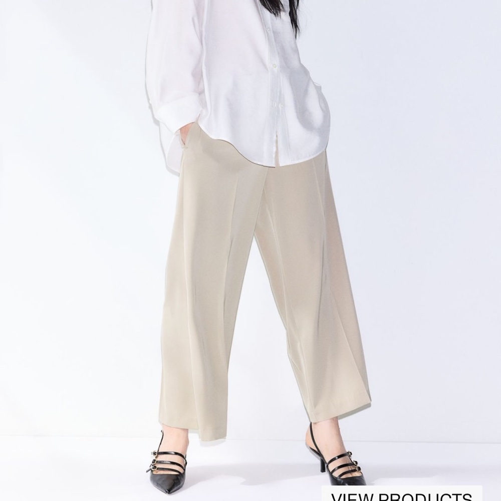 H&M Wide Leg Twill Pants